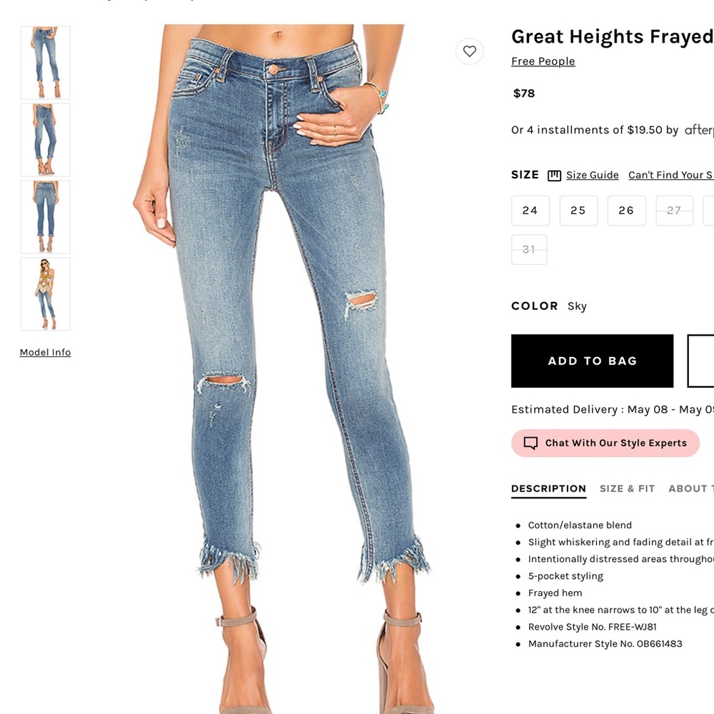 Free people frayed jeans